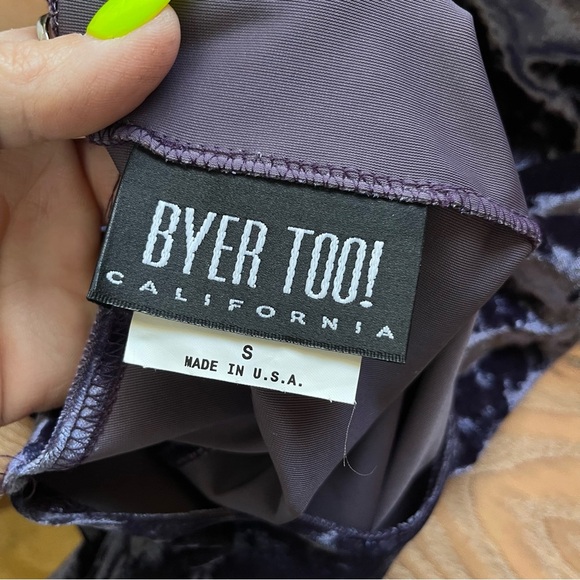 Vintage Crushed Velvet Dark Purple Mini Dress Sleeveless Y2K 90's Witchy Grunge - Picture 2 of 5